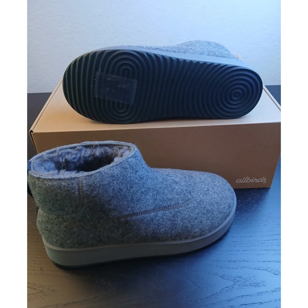 Allbirds Kiwi Boot Mens 10 Medium Grey Pebble Grey Wool Ankle Boots A12156M100